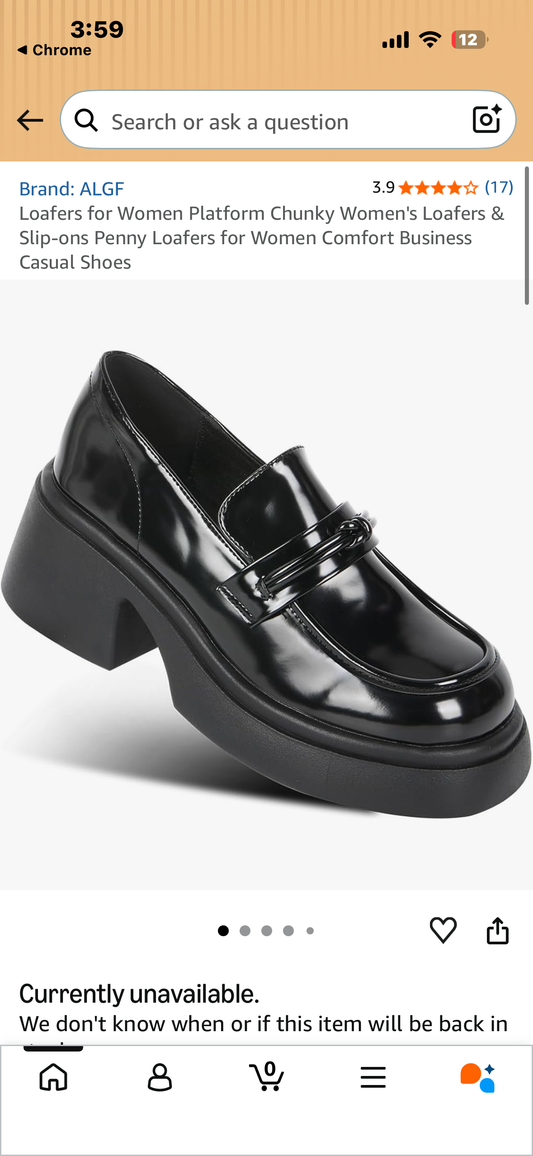 Loafers for Women Platform Chunky Women's Chunky Platform Loafer, Slip-on Penny Loafers for Comfort and Business Casual (Size W(9))