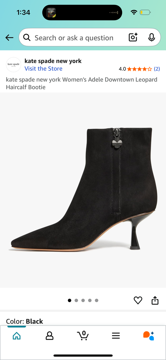 kate spade new york Women's Adele Downtown Leopard Haircalf Bootie (Size 8.5)