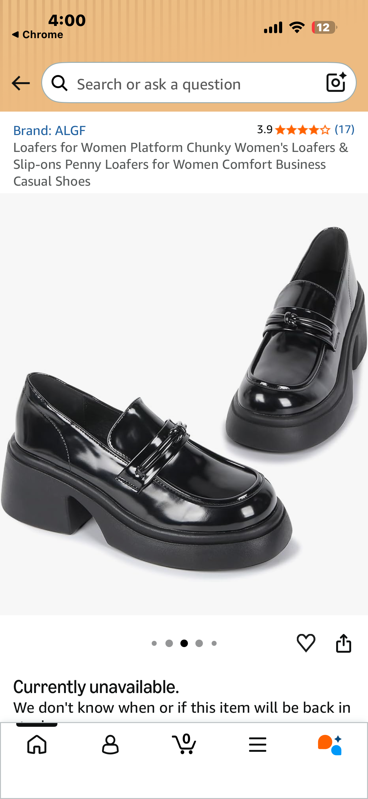 Loafers for Women Platform Chunky Women's Chunky Platform Loafer, Slip-on Penny Loafers for Comfort and Business Casual (Size W(9))