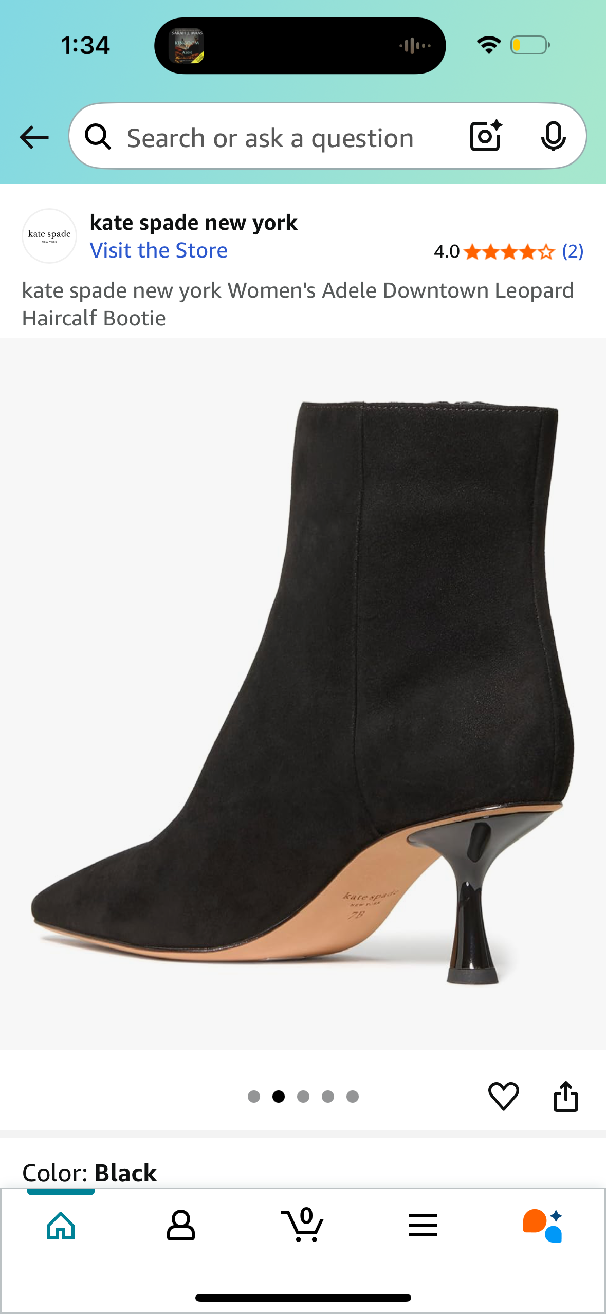 kate spade new york Women's Adele Downtown Leopard Haircalf Bootie (Size 8.5)