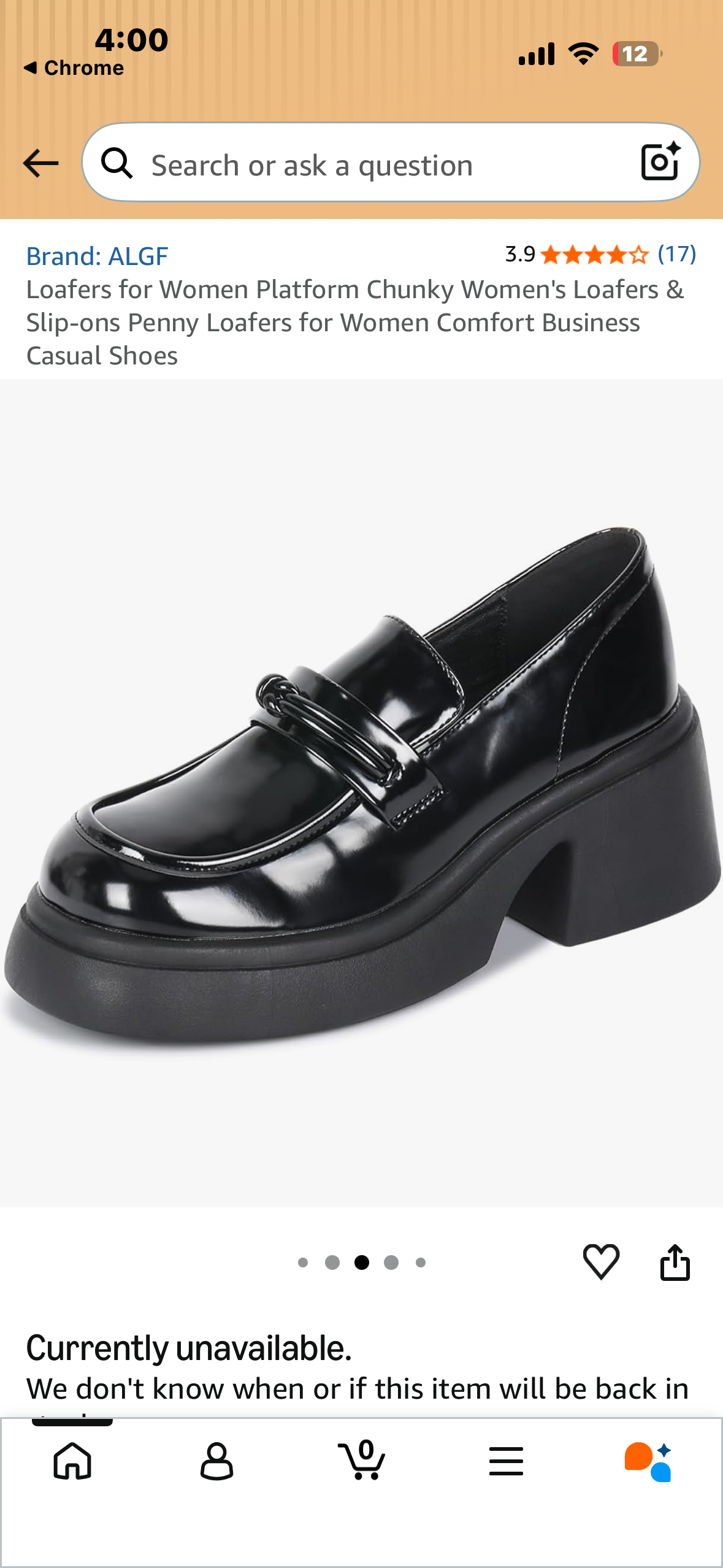 Loafers for Women Platform Chunky Women's Chunky Platform Loafer, Slip-on Penny Loafers for Comfort and Business Casual (Size W(9))