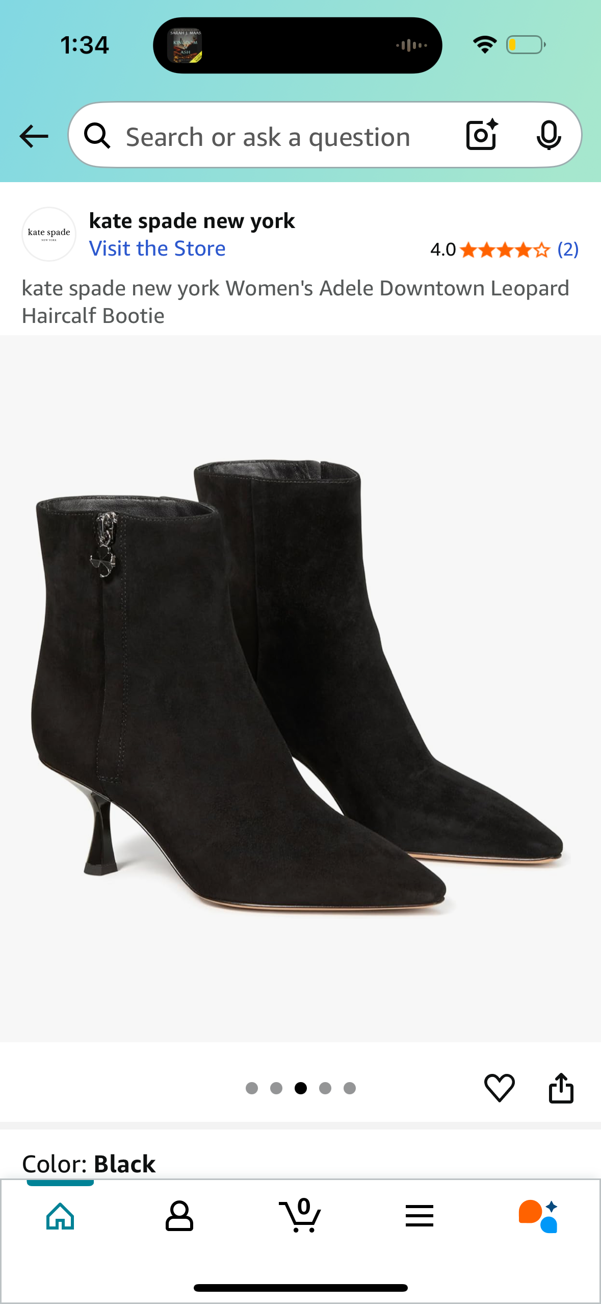 kate spade new york Women's Adele Downtown Leopard Haircalf Bootie (Size 8.5)