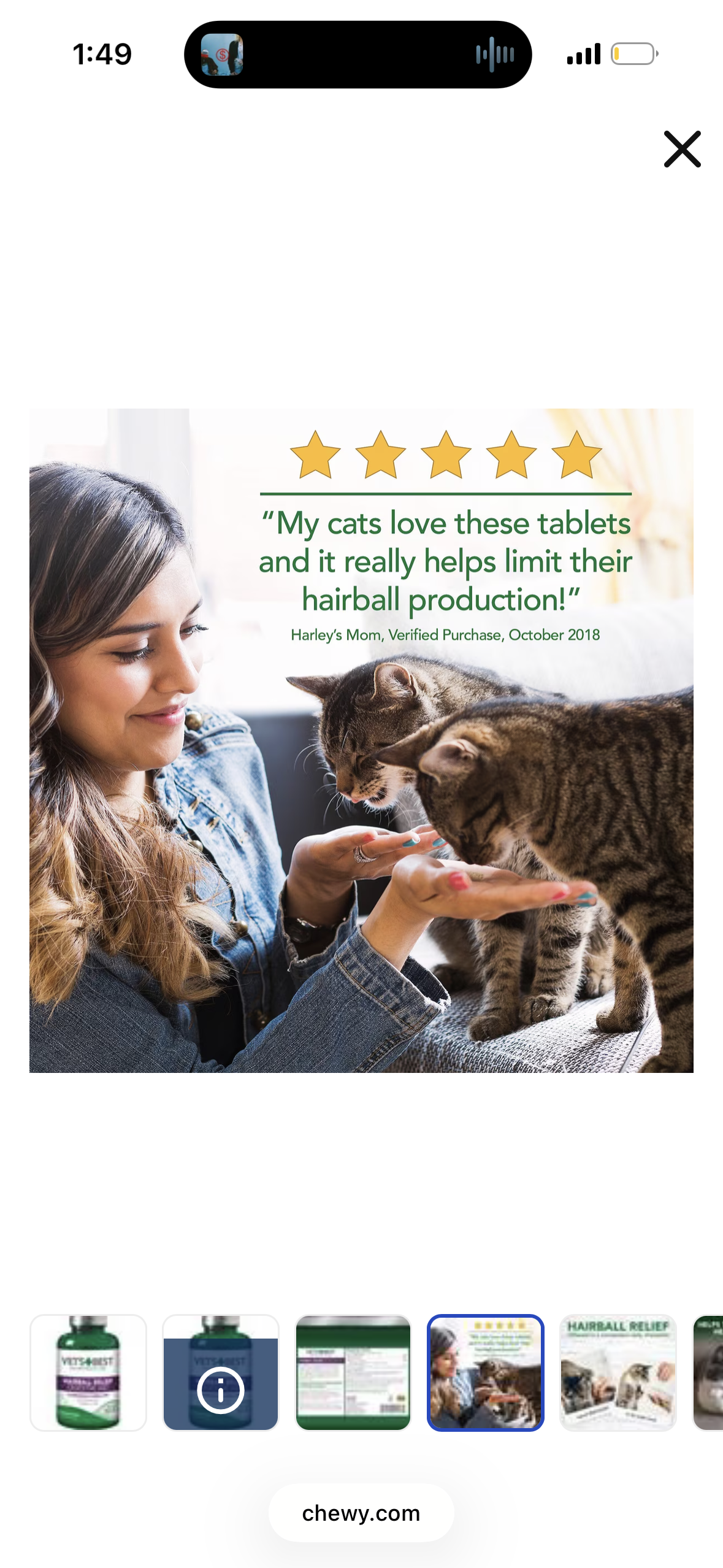 Vet's Best Cat Hairball Relief Digestive Aid| Vet Formulated Hairball Support Remedy | Classic Chicken Flavor | 180 Chewable Tablets…