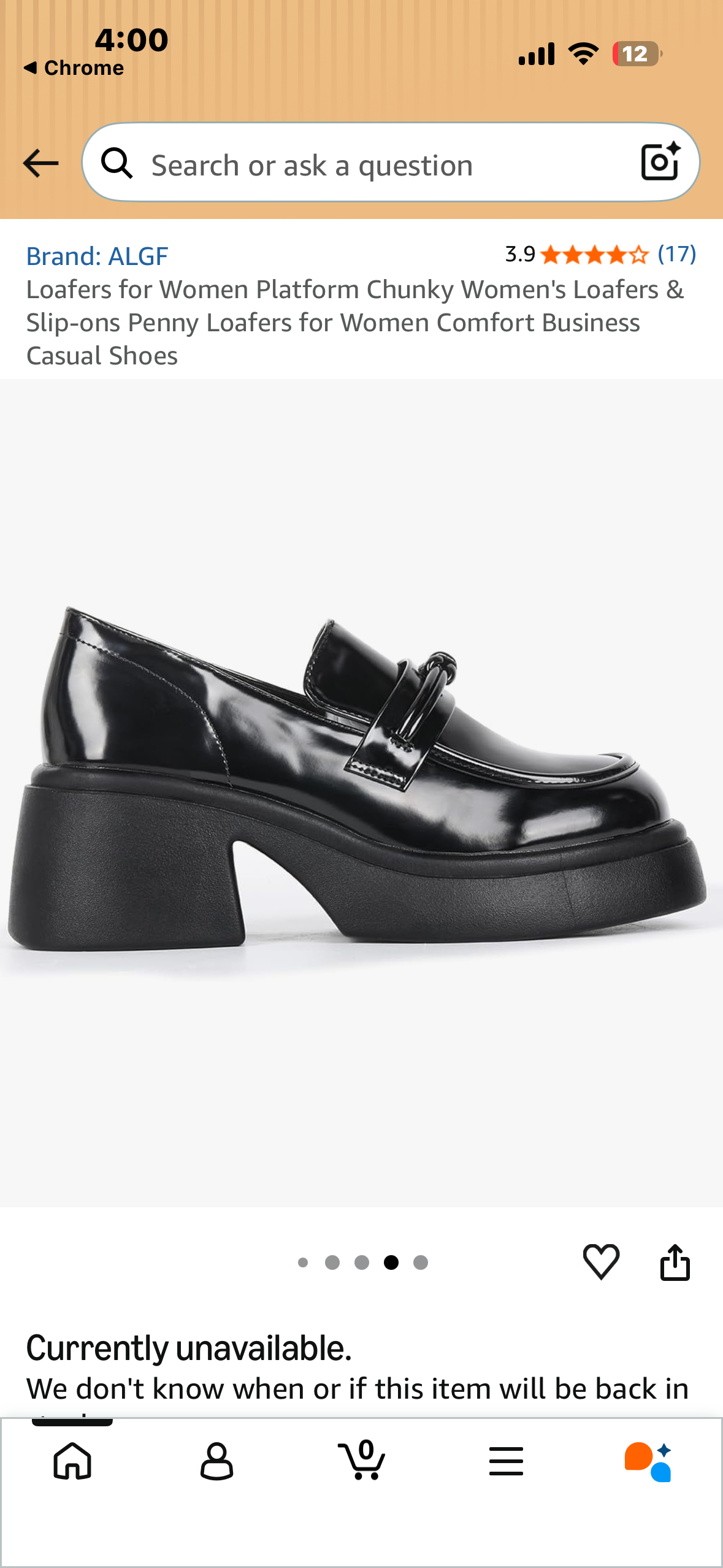 Loafers for Women Platform Chunky Women's Chunky Platform Loafer, Slip-on Penny Loafers for Comfort and Business Casual (Size W(9))