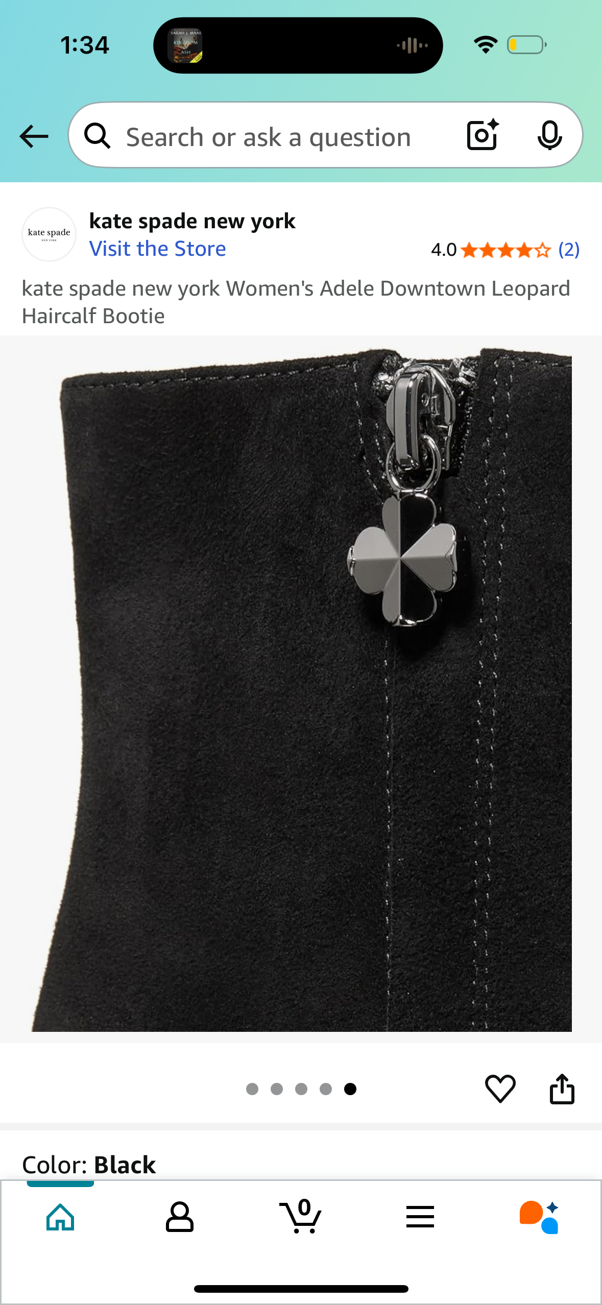 kate spade new york Women's Adele Downtown Leopard Haircalf Bootie (Size 8.5)
