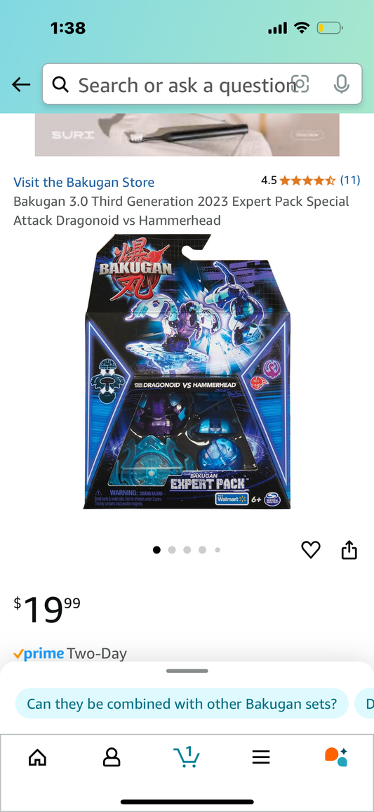 Bakugan 3.0 Third Generation 2023 Expert Pack Special Attack Dragonoid vs Hammerhead