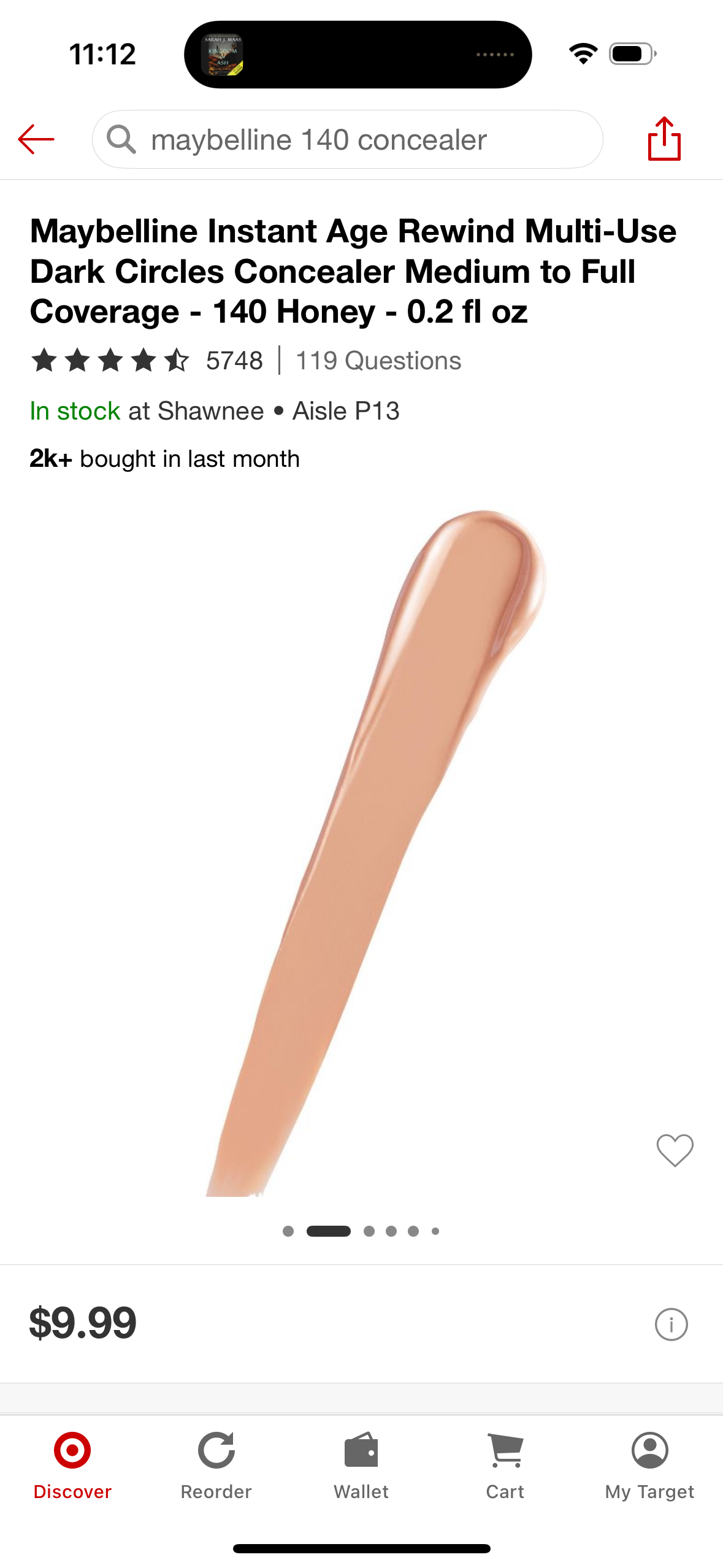 Maybelline Instant Age Rewind Multi-Use Dark Circles Concealer Medium to Full Coverage - 140 Honey - 0.2 fl oz