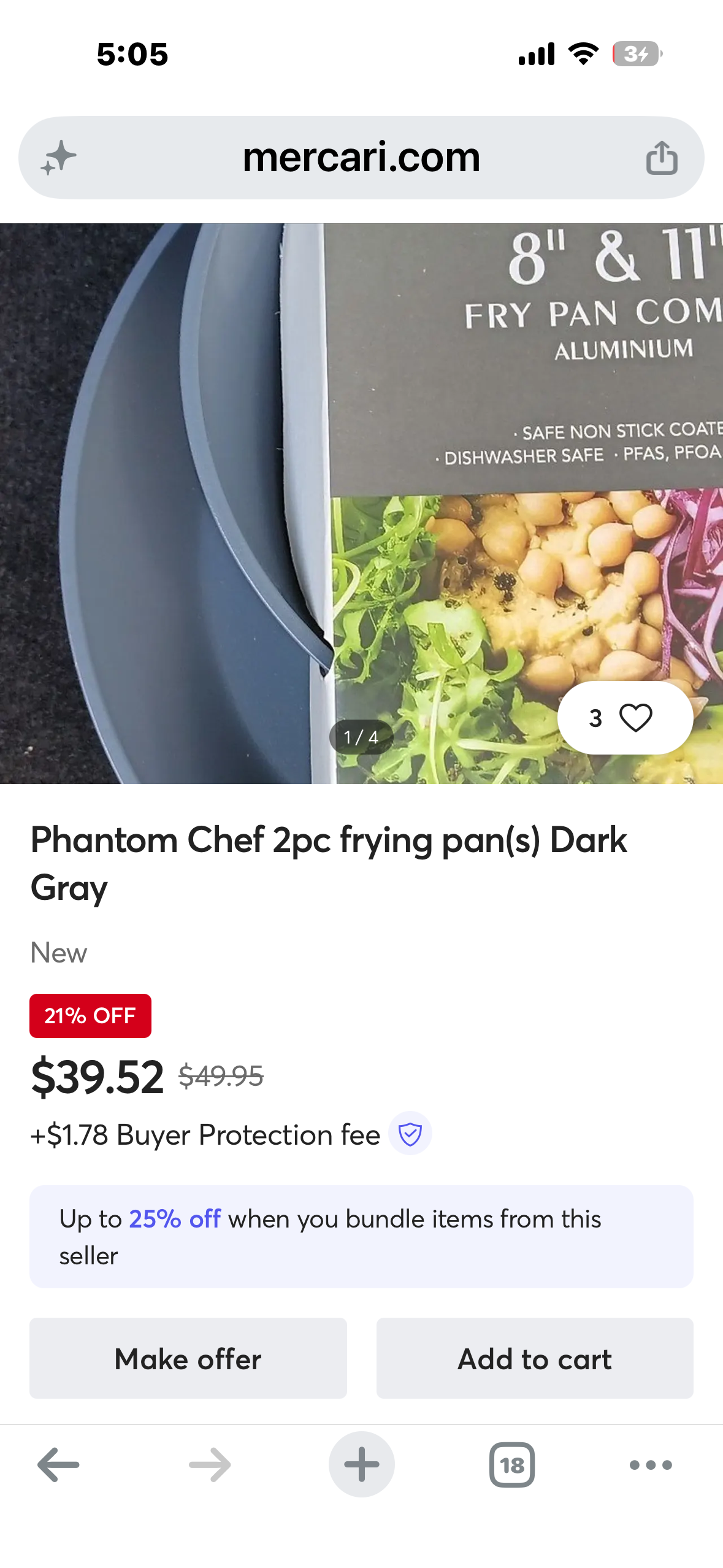 Phantom Chef Frying Pan Set | 100% Aluminum Nonstick
Frying Pan Set With Nontoxic Ceramic Coating | Soft Touch Stay Cool Handle | PTFE PFOA Lead and Cadmium
Free | 8 Inch and 11 Inch Fry Pan | Green