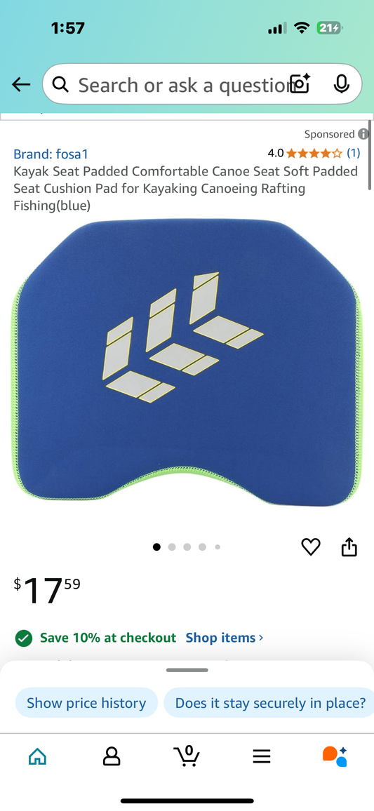 Kayak Seat Padded Comfortable Canoe Seat Soft Padded Seat Cushion Pad for Kayaking Canoeing Rafting Fishing(blue)