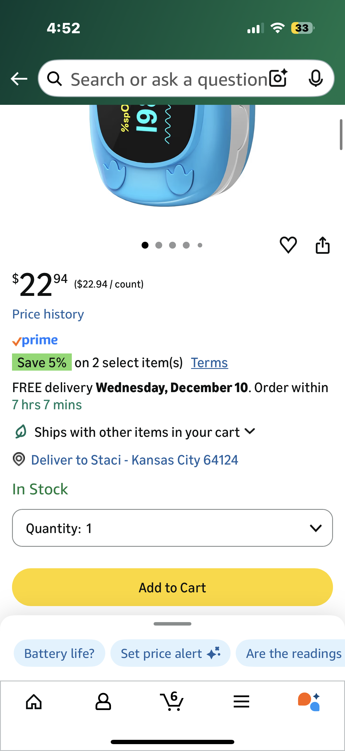 Children Fingertip Pulse Oximeter Blood Oxygen Saturation Monitor for Child Kids Portable Oxygen Monitor with OLED Screen Included 2AAA Batteries