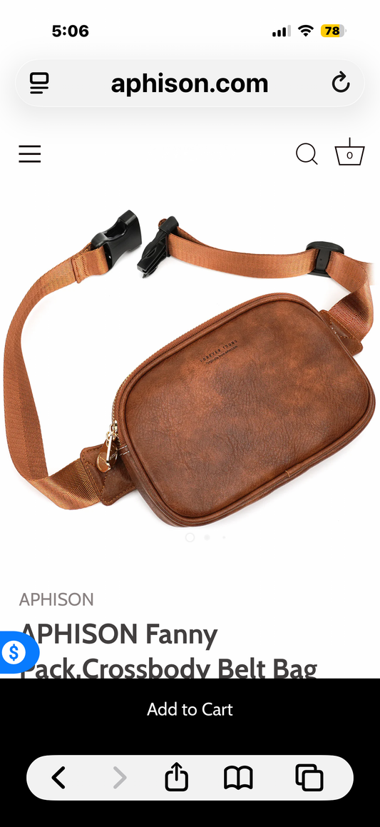 APHISON Fanny Packs for Women Belt Bag Crossbody Bags for Women Mini Everywhere Fashion Waist Bag Vegan Leather Purse with Adjustable Strap
