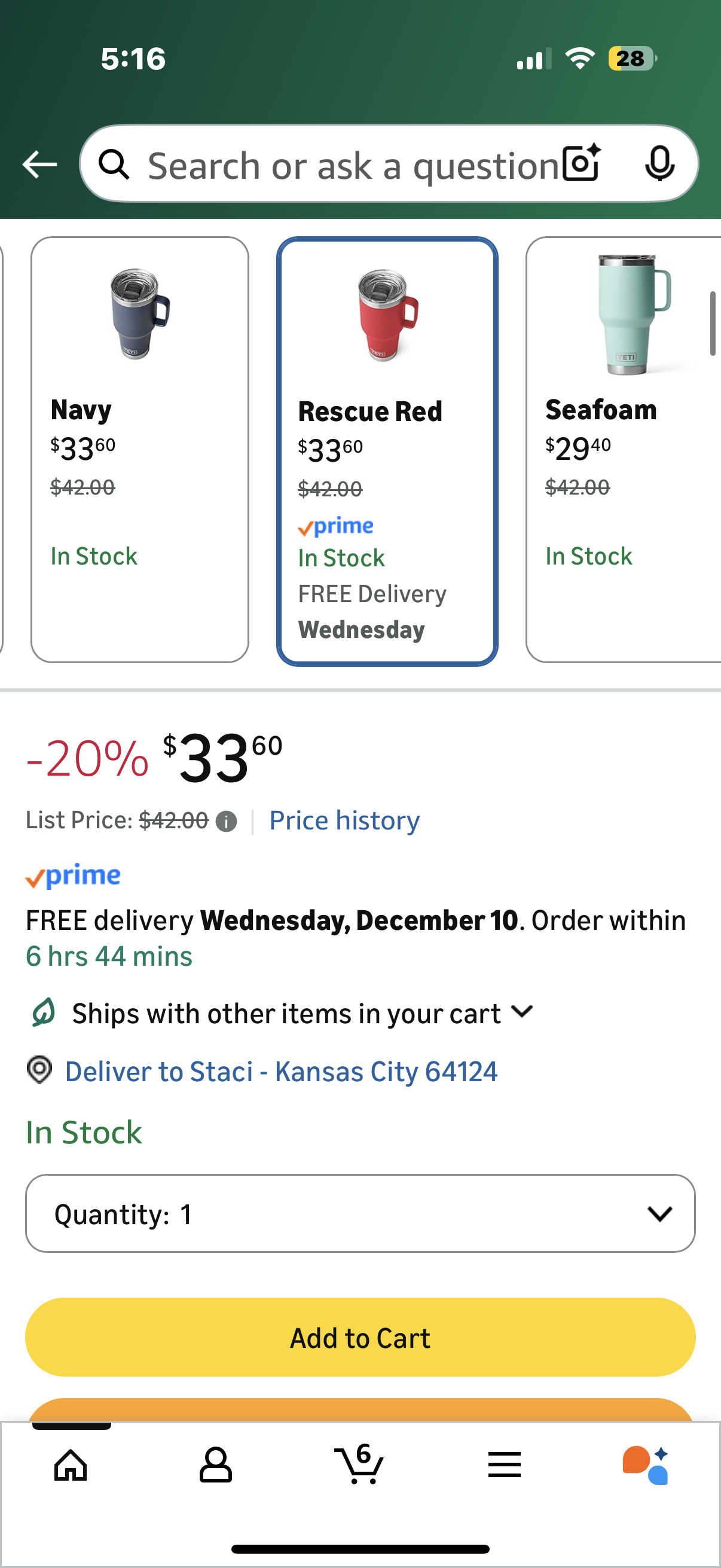 YETI Rambler 30 oz Travel Mug, Stainless Steel, Vacuum Insulated with Stronghold Lid