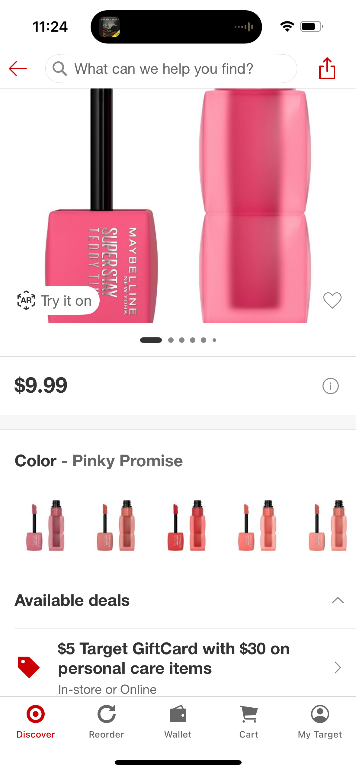 Maybelline Super Stay Teddy Tint Long Lasting Matte Lip Tint - Pinky Promise - 0.17 fl oz