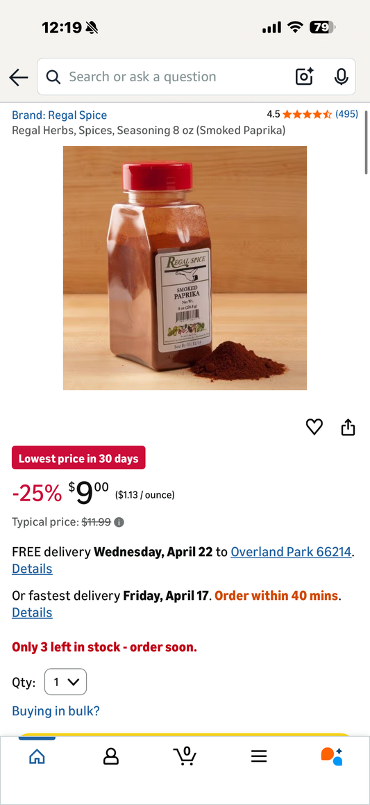 Regal Herbs, Spices, Seasoning 8 oz (Smoked Paprika)