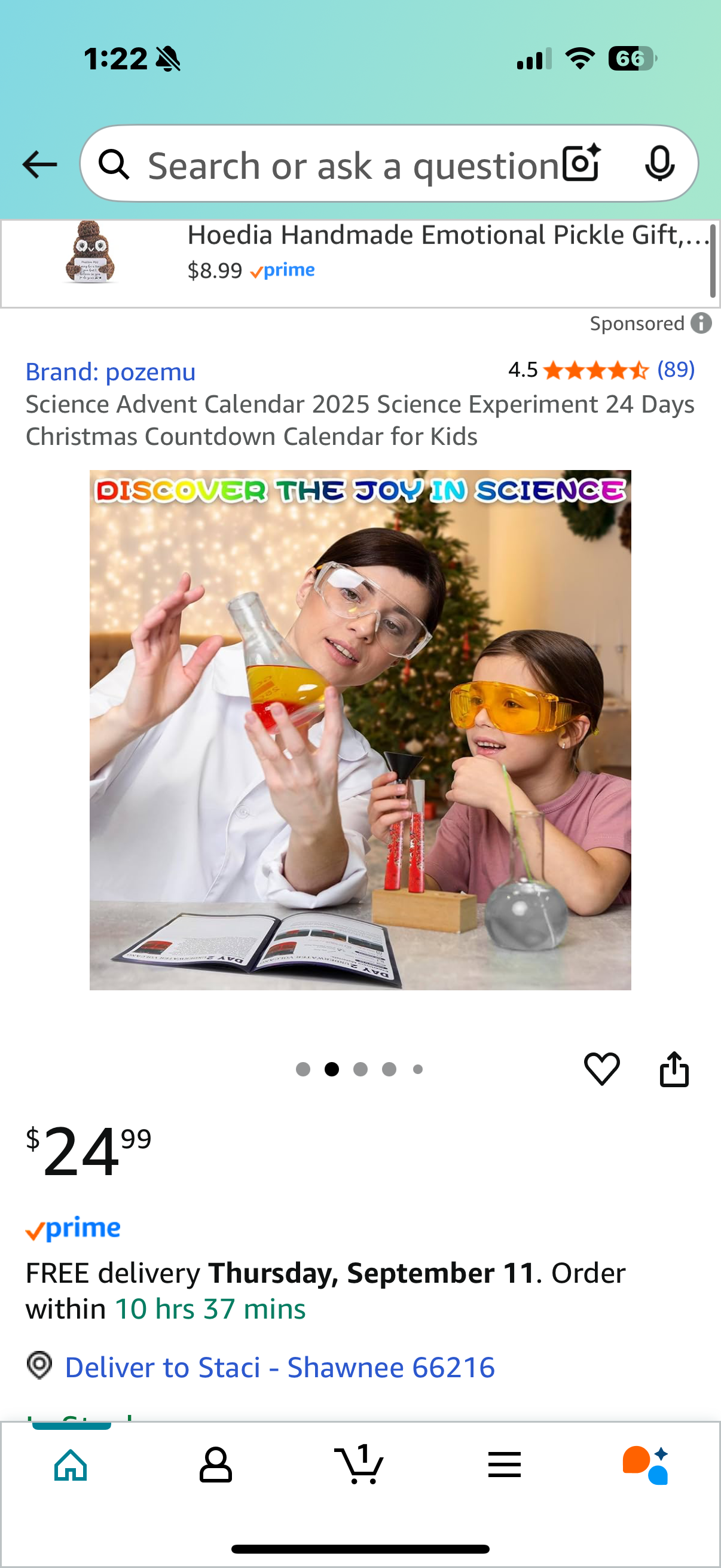 Science Advent Calendar 2025 Science Experiment 24 Days Christmas Countdown Calendar for Kids