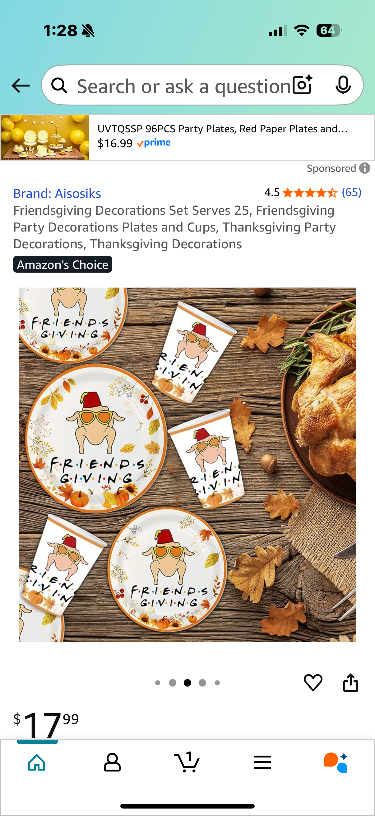 Friendsgiving Decorations Set Serves 25, Friendsgiving Party Decorations Plates and Cups, Thanksgiving Party Decorations, Thanksgiving Decorations