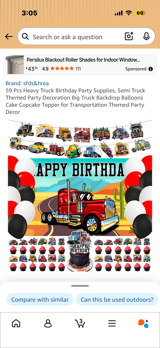 59 Pcs Heavy Truck Birthday Party Supplies, Semi Truck Themed Party Decoration Big Truck Backdrop Balloons Cake Cupcake Topper for Transportation Themed Party Decor BICRIC HAPPY BIRTHDAY