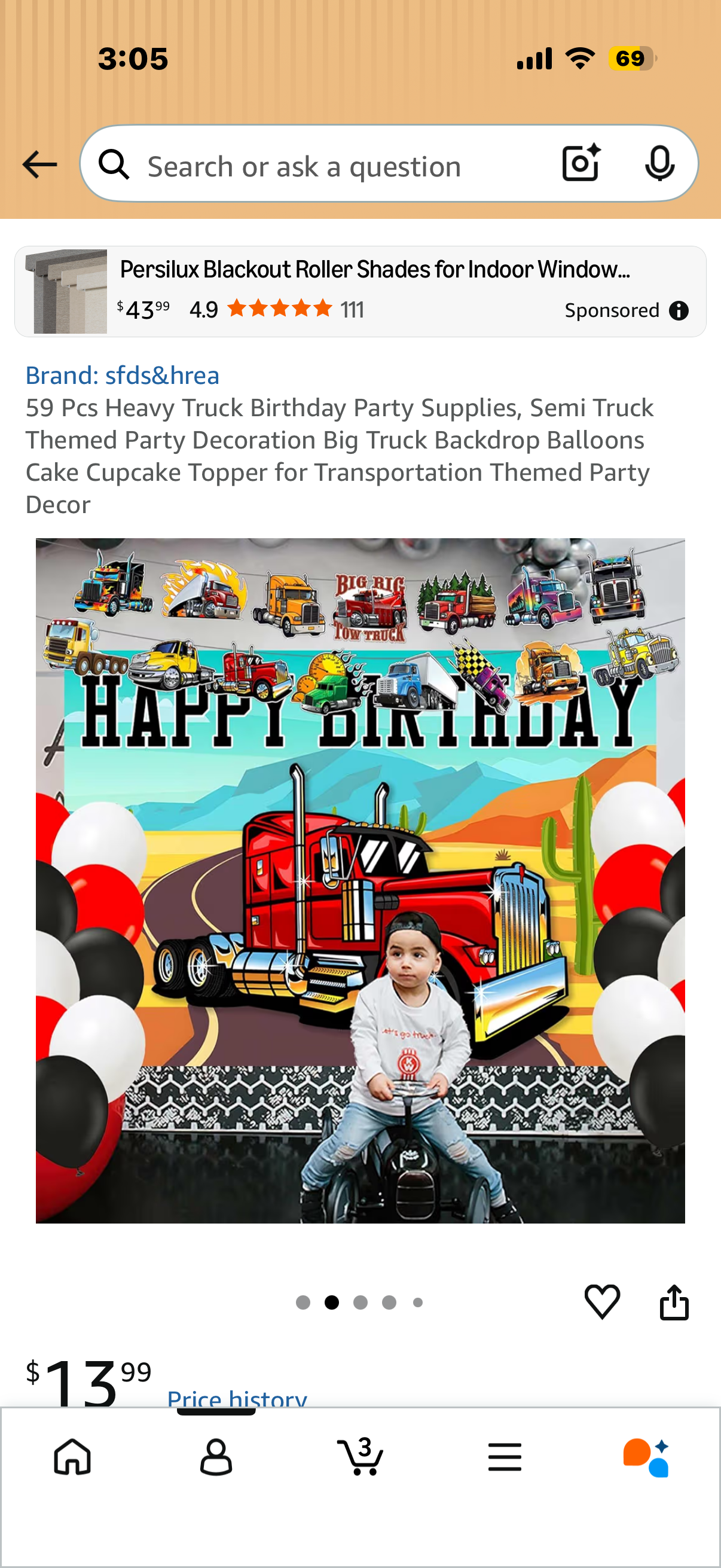 59 Pcs Heavy Truck Birthday Party Supplies, Semi Truck Themed Party Decoration Big Truck Backdrop Balloons Cake Cupcake Topper for Transportation Themed Party Decor BICRIC HAPPY BIRTHDAY