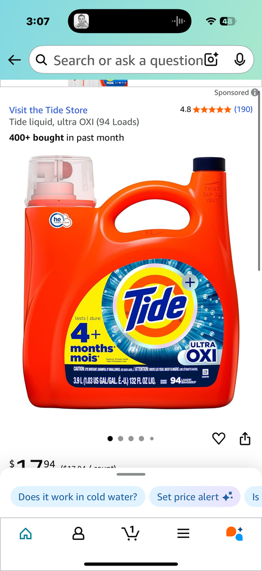 Tide liquid, ultra OXI (94 Loads