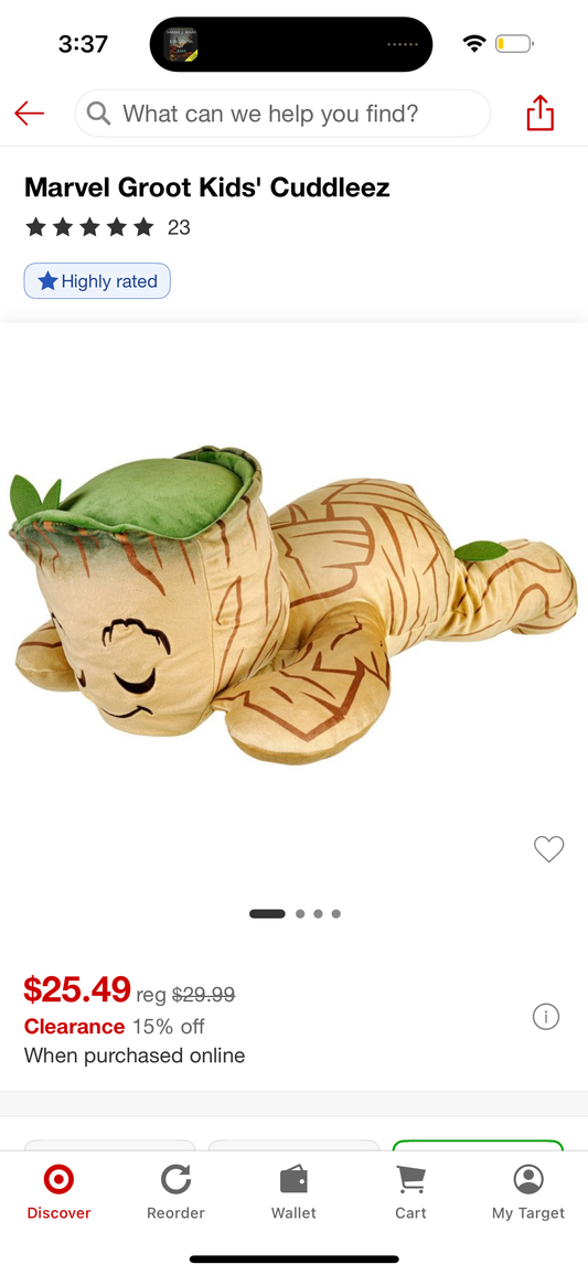 Marvel Groot Kids' Cuddleez