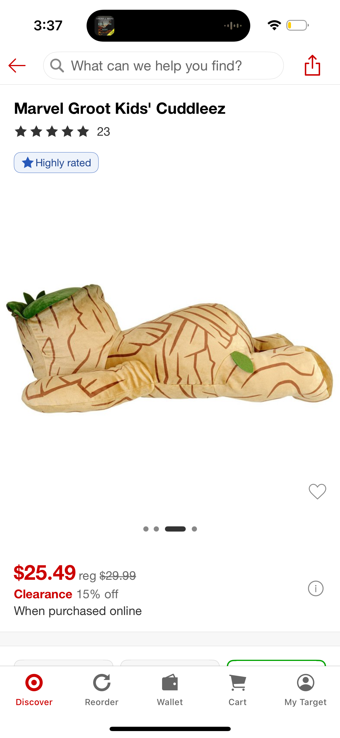 Marvel Groot Kids' Cuddleez