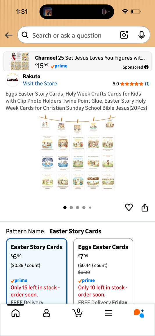 Eggs Easter Story Cards, Holy Week Crafts Cards for Kids with Clip Photo Holders Twine Point Glue, Easter Story Holy Week Cards for Christian Sunday School Bible Jesus(20Pcs)