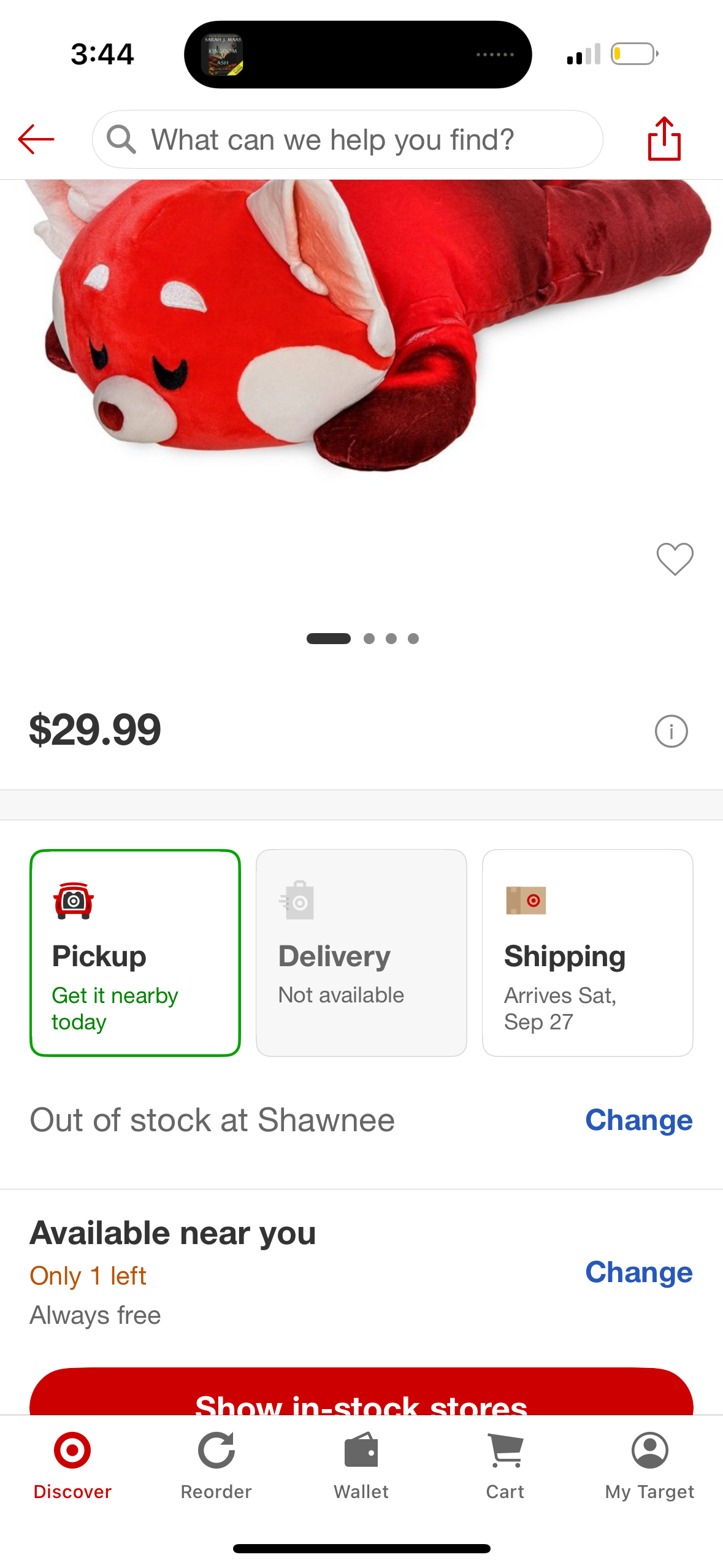 Disney Turning Red Mei Panda Kids' Cuddleez Plush