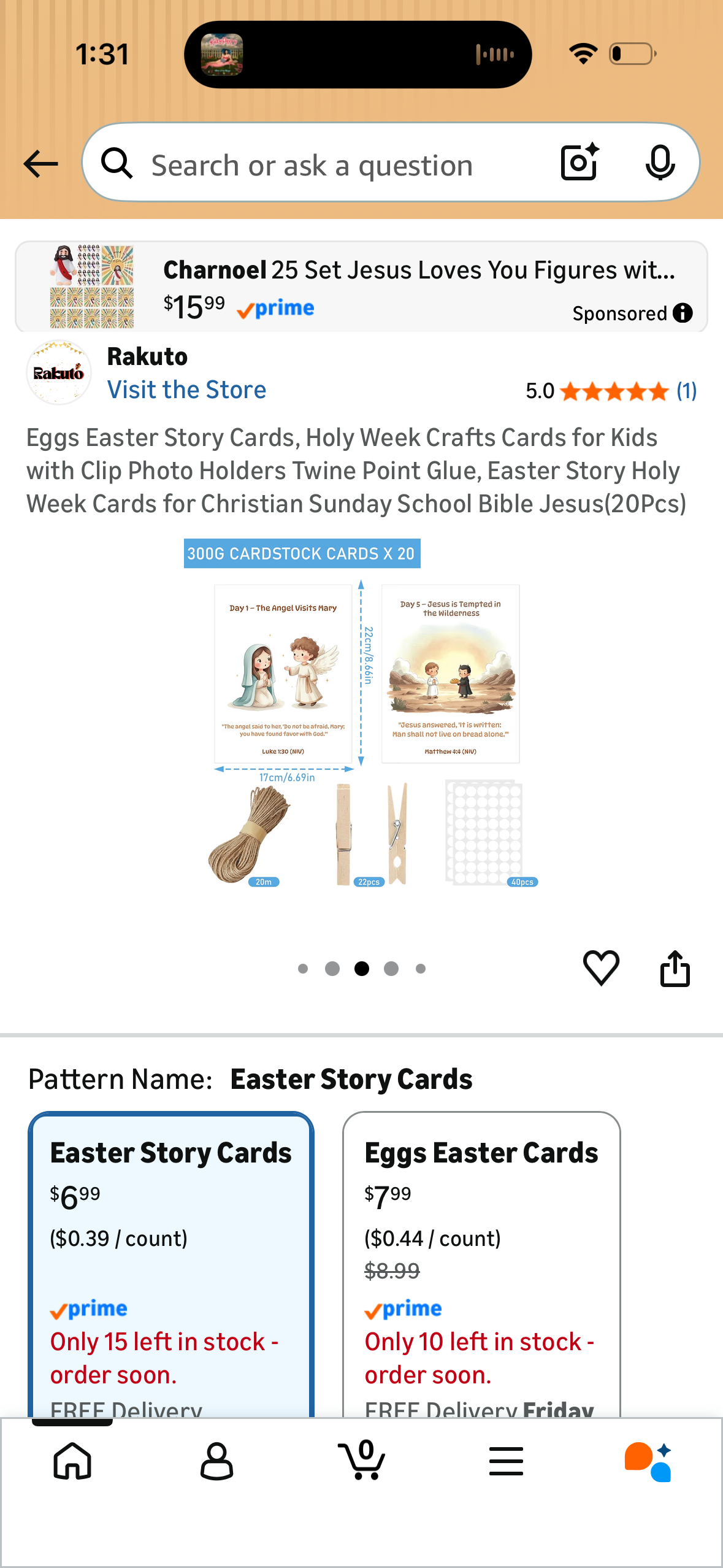 Eggs Easter Story Cards, Holy Week Crafts Cards for Kids with Clip Photo Holders Twine Point Glue, Easter Story Holy Week Cards for Christian Sunday School Bible Jesus(20Pcs)