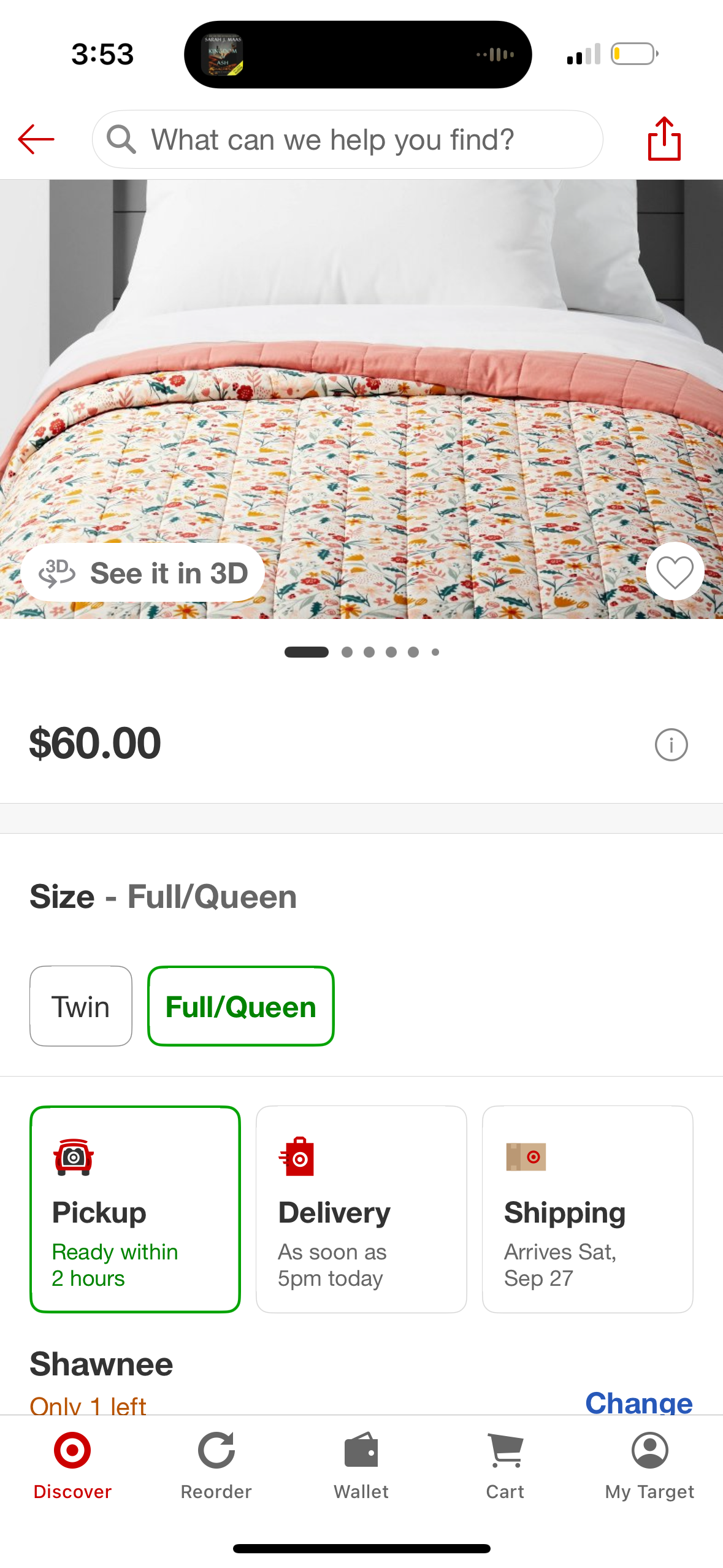 Full/Queen Garden Floral Cotton Kids' Quilt - Pillowfort™: Girls Bedding, Channel Quilting, OEKO-TEX Certified