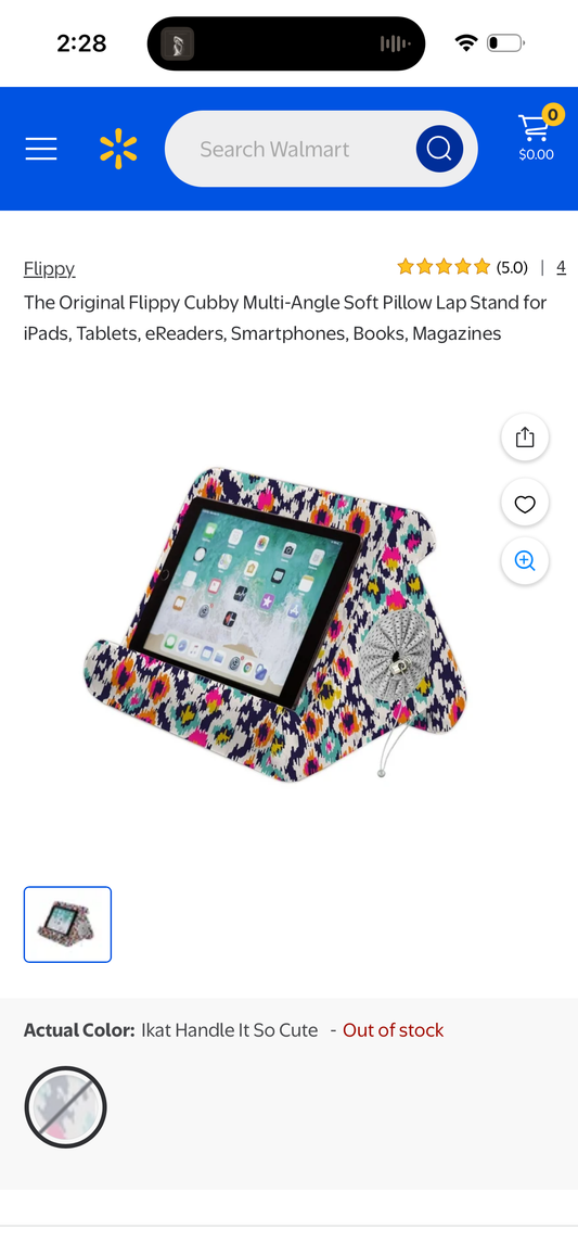 The Original Flippy Cubby Multi-Angle Soft Pillow Lap Stand for iPads, Tablets, eReaders, Smartphones, Books, Magazines