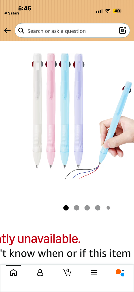4-Pack Multicolor Ballpoint Pens, 0.5mm 3-1 Color Pen With Fine Dots, Combined Colors For Office Planning, School Journal, Note-Taking Assignments, Painting Supplies