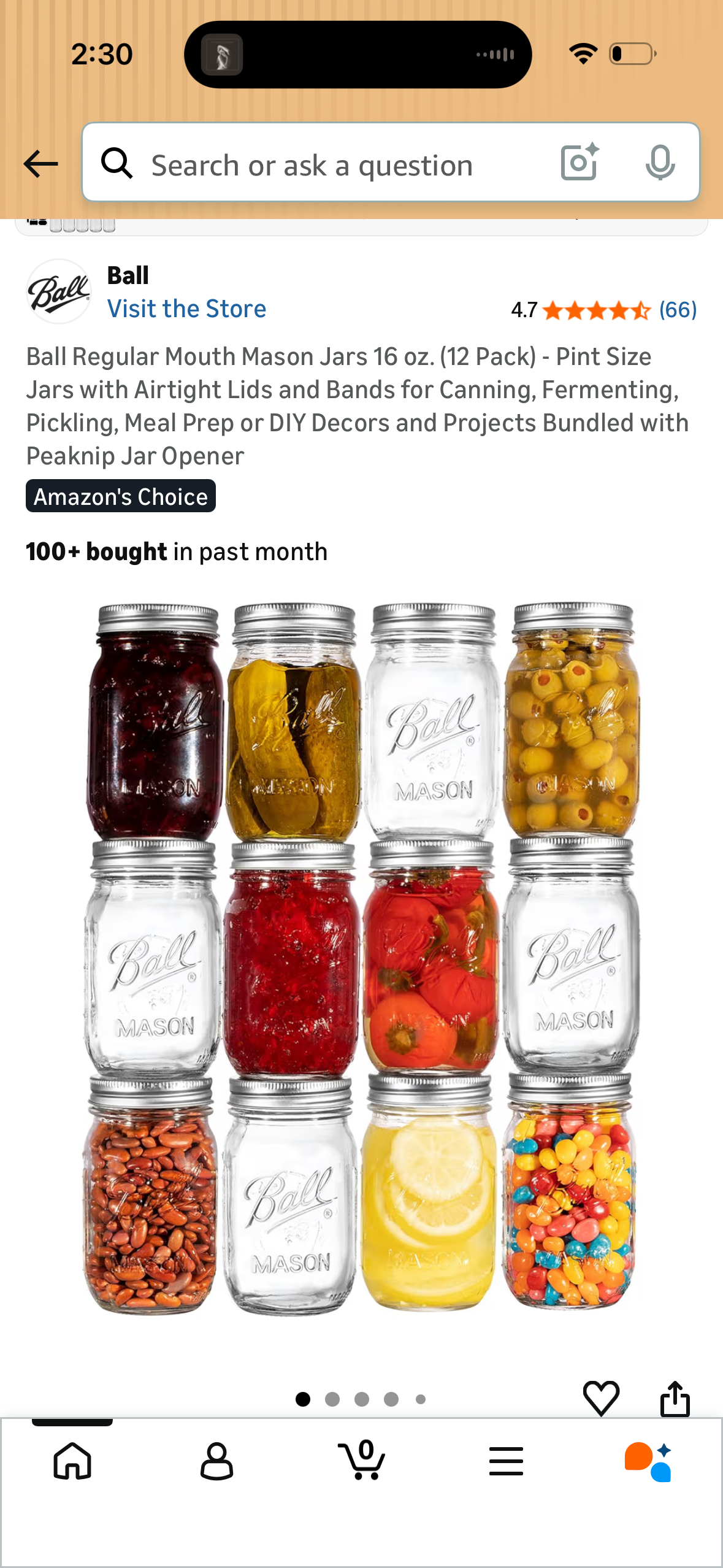 Ball Regular Mouth Mason Jars 16 oz. (12 Pack) - Pint Size Jars with Airtight Lids and Bands for Canning, Fermenting, Pickling, Meal Prep or DIY Decors and Projects Bundled with Peaknip Jar Opener
