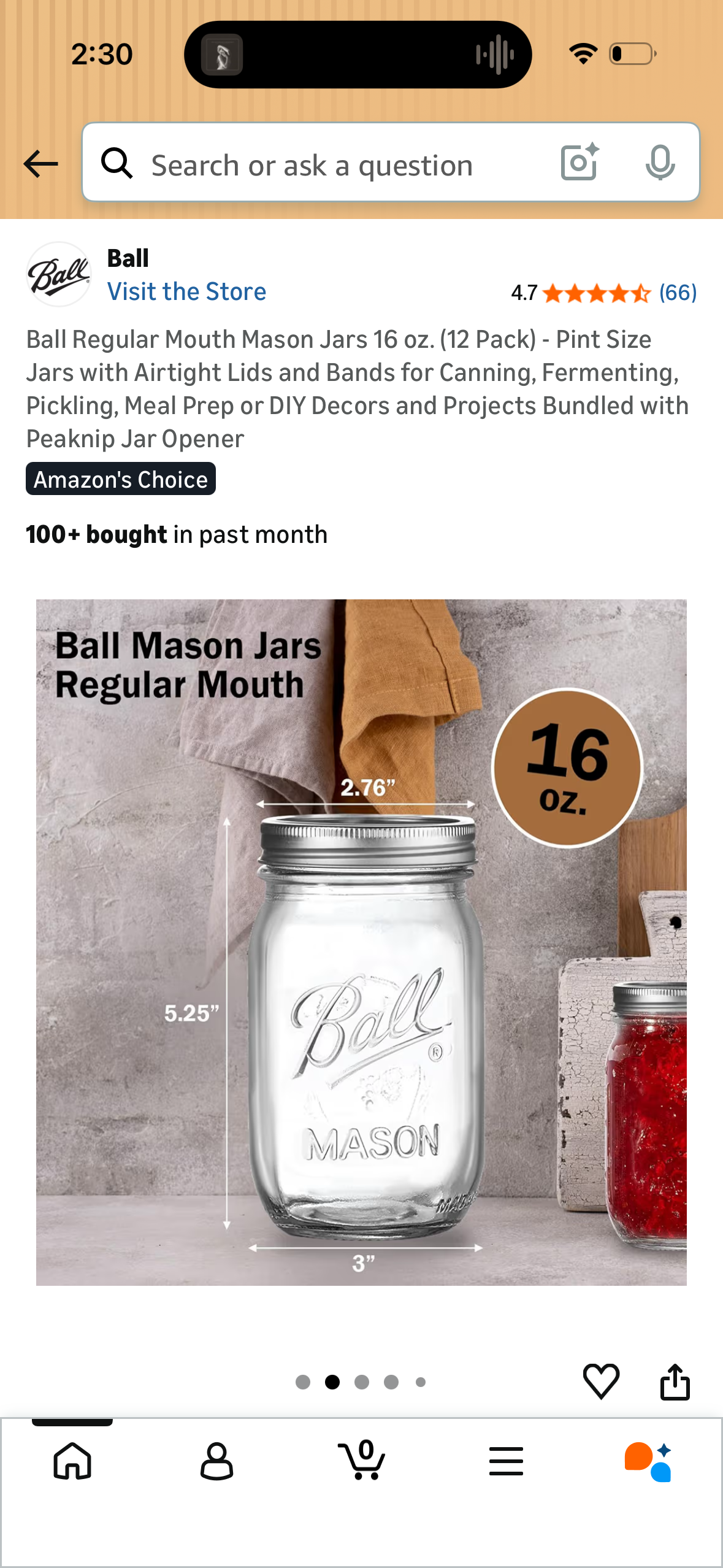 Ball Regular Mouth Mason Jars 16 oz. (12 Pack) - Pint Size Jars with Airtight Lids and Bands for Canning, Fermenting, Pickling, Meal Prep or DIY Decors and Projects Bundled with Peaknip Jar Opener