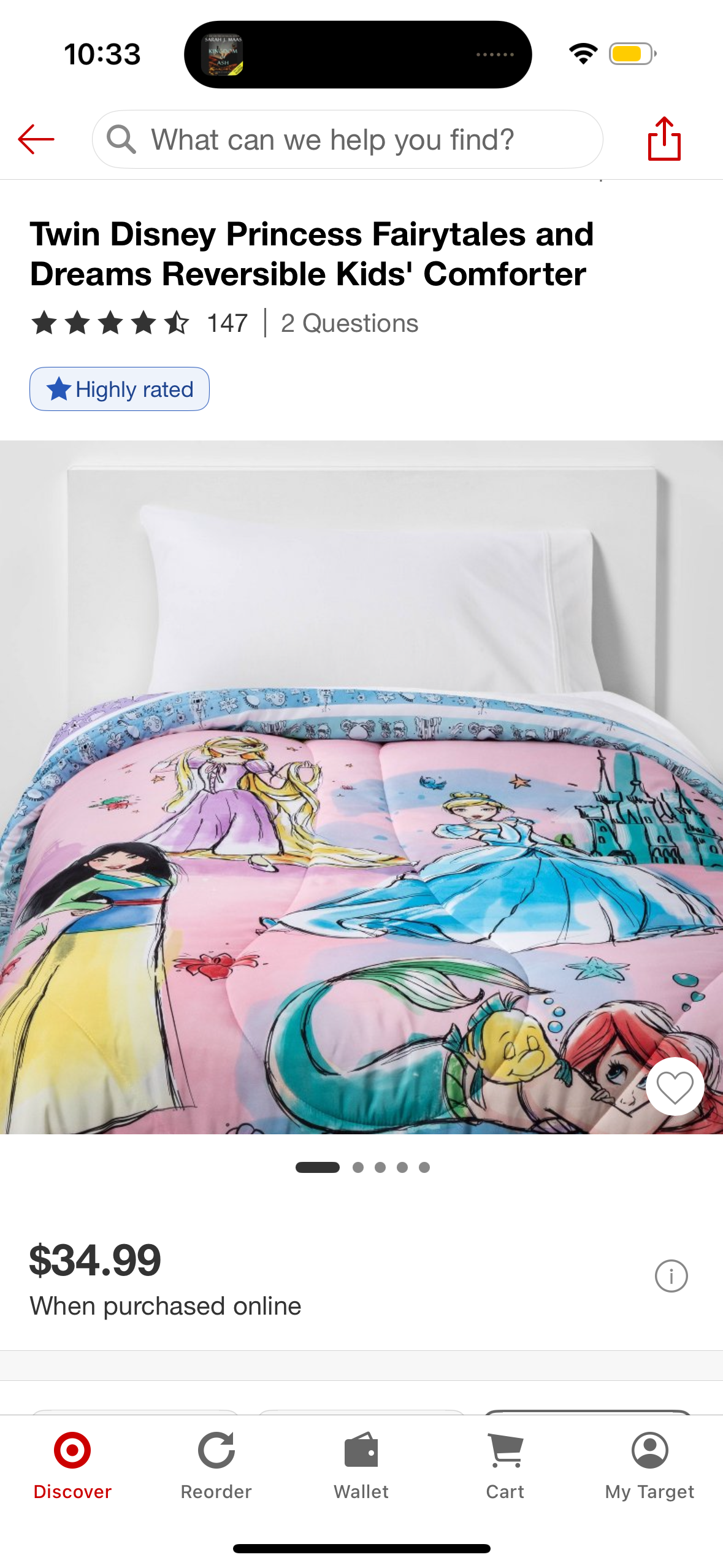Disney Princess Fairytales and Dreams Twin Comforter