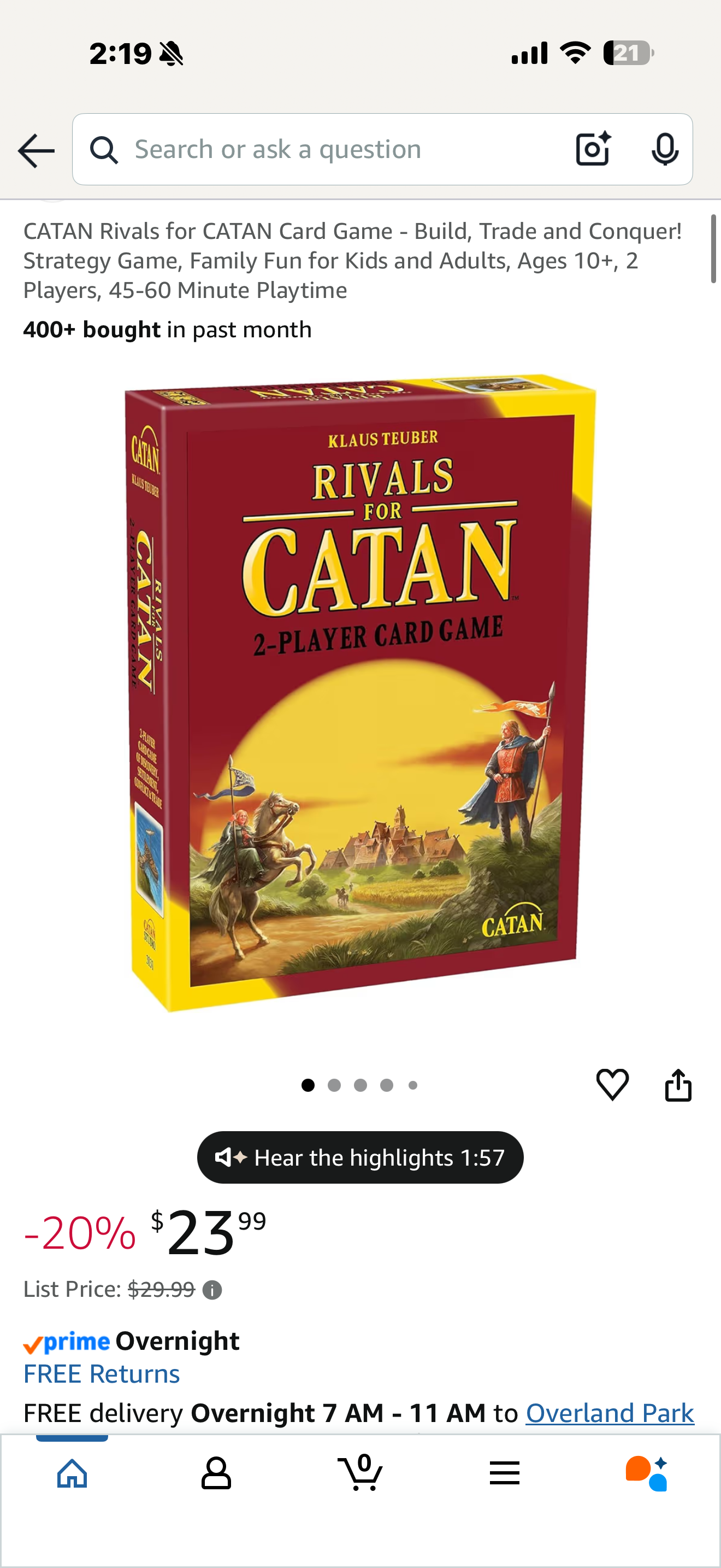 CATAN Rivals for CATAN Card Game - Build, Trade and Conquer! Strategy Game, Family Fun for Kids and Adults, Ages 10+, 2 Players, 45-60 Minute Playtime