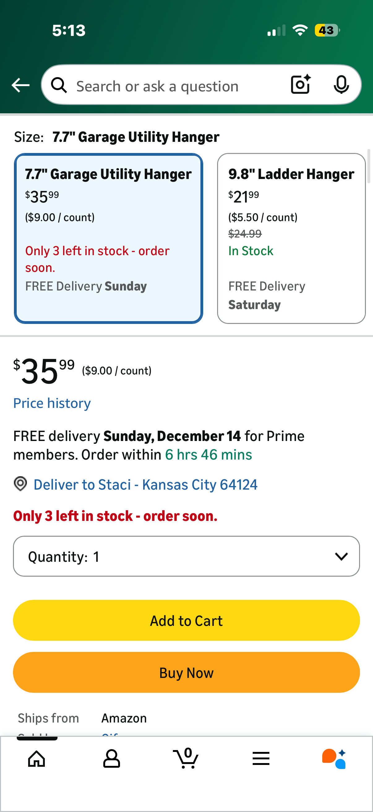 Garage Jumbo Utility Hanger, U Shape Tool Bracket for Garage Wall - 100lbs Load-Bearing, Protective Foam & Cap, Rust-Resistant, Scratch-Proof for Homeowners, DIY Enthusiasts, Contractors