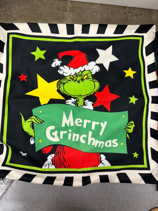 2 pack Christmas Grinch Decorative Light up Throw Pillow
