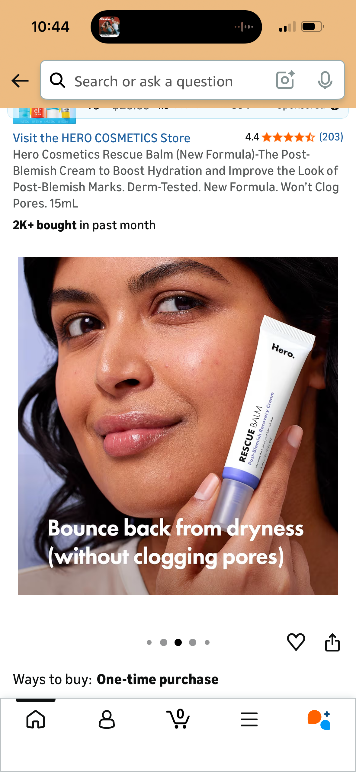 Hero Cosmetics Rescue Balm (New Formula)-The Post-Blemish Cream to Boost Hydration and Improve the Look of Post-Blemish Marks. Derm-Tested. New Formula. Won’t Clog Pores. 15mL