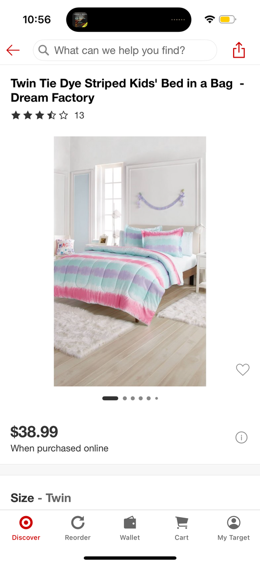 Twin Tie Dye Striped Kids' Bed in a Bag - Dream Factory