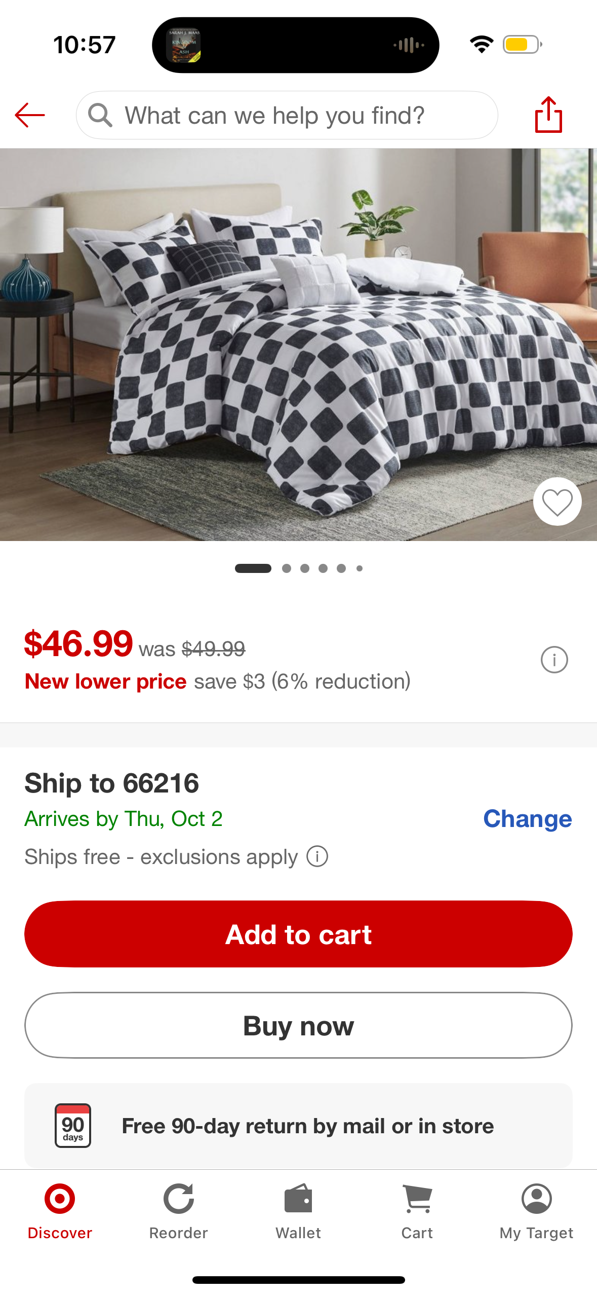 Intelligent Design Full/Queen Harlow Checkered Comforter Set Black/White: Hypoallergenic Teen Bedding, OEKO-TEX Certified