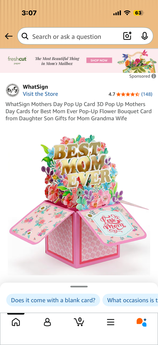 Mothers Day Pop Up Card 3D Pop Up Mothers Day Cards for Best Mom Ever Pop-Up Flower Bouquet Card from Daughter Son Gifts for Mom Grandma Wife