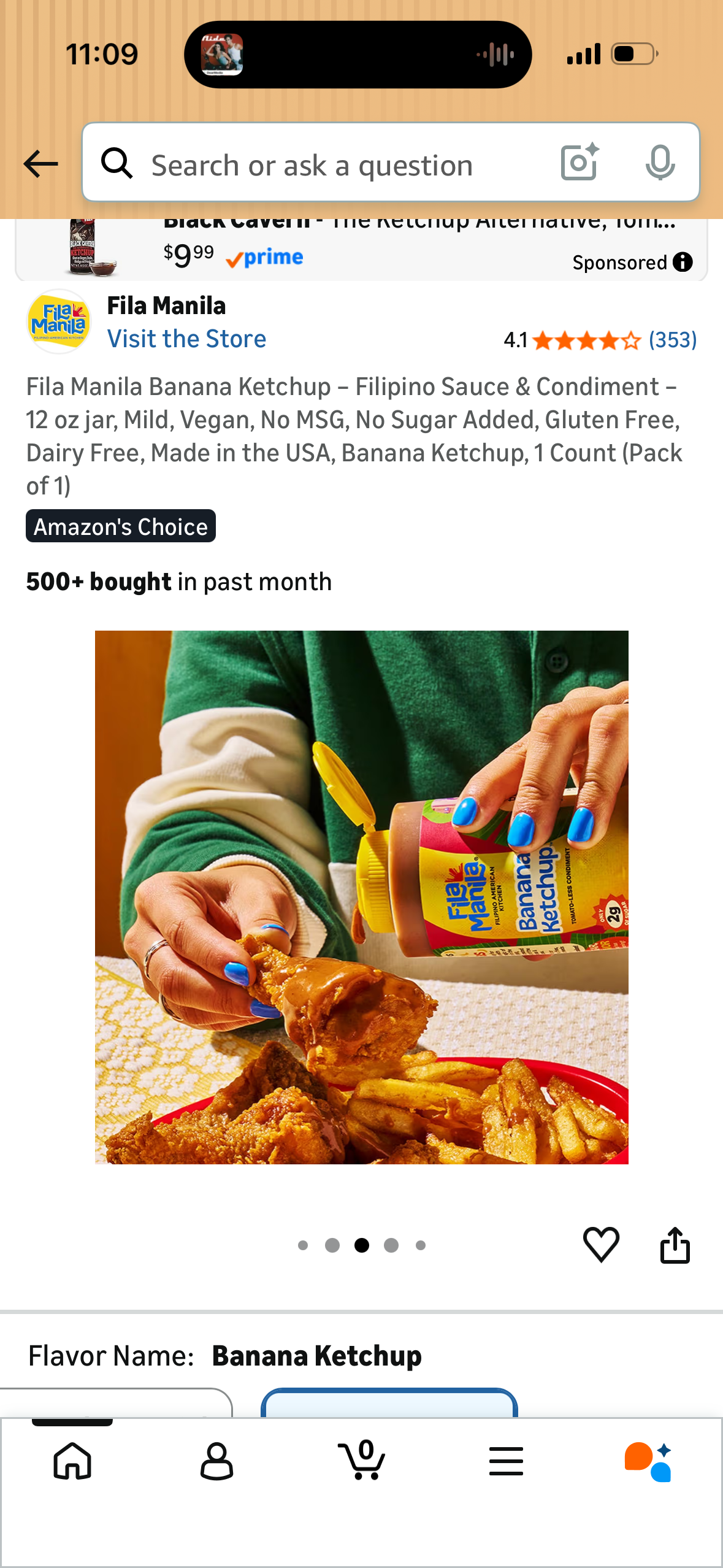 Fila Manila Banana Ketchup – Filipino Sauce & Condiment – 12 oz jar, Mild, Vegan, No MSG, No Sugar Added, Gluten Free, Dairy Free, Made in the USA, Banana Ketchup, 1 Count (Pack of 1)