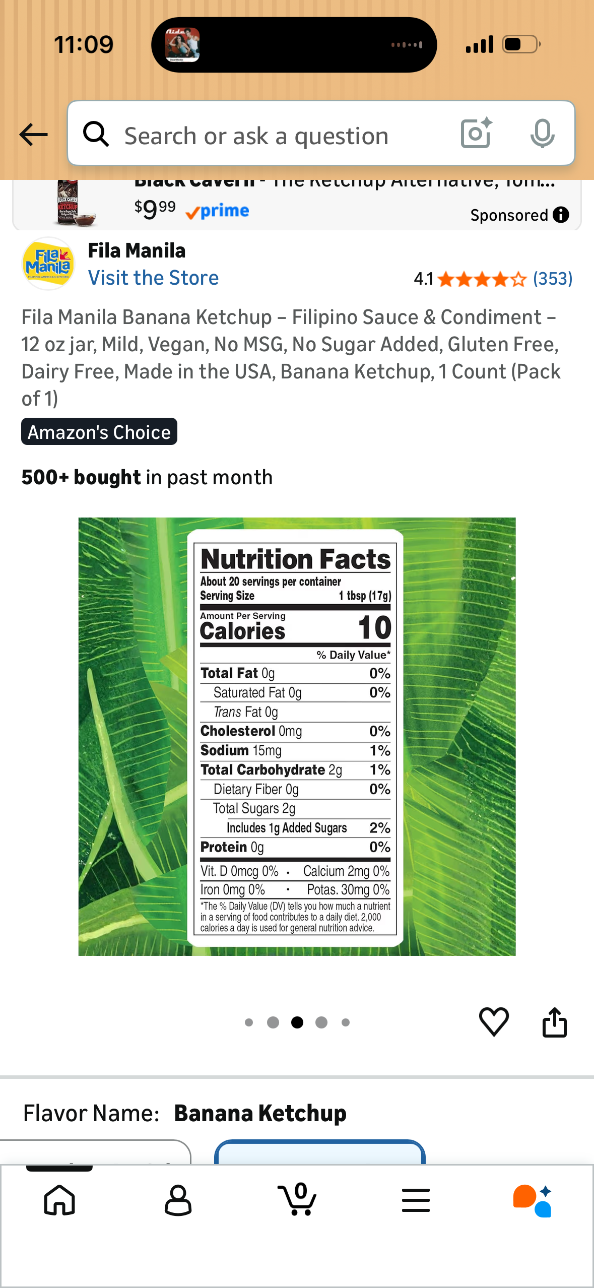 Fila Manila Banana Ketchup – Filipino Sauce & Condiment – 12 oz jar, Mild, Vegan, No MSG, No Sugar Added, Gluten Free, Dairy Free, Made in the USA, Banana Ketchup, 1 Count (Pack of 1)