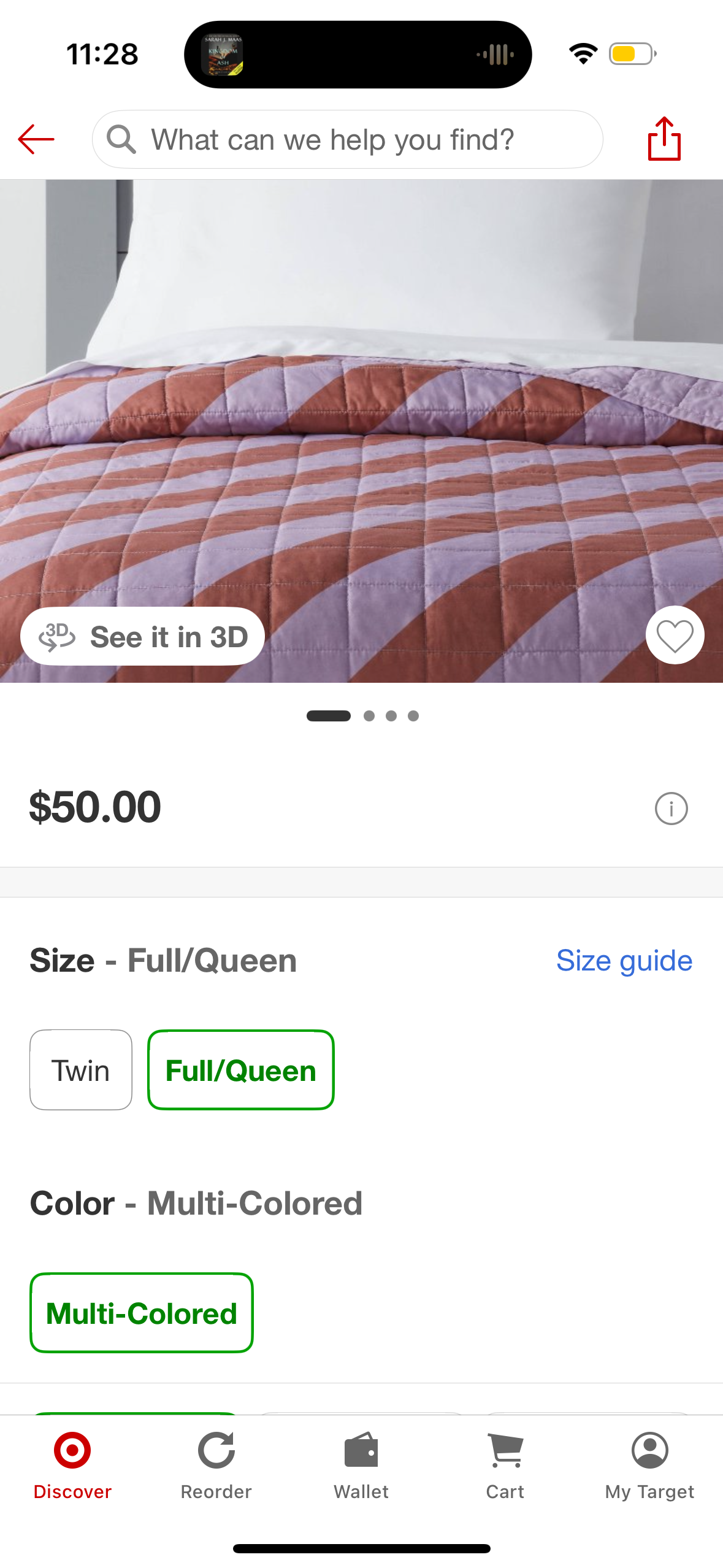Full/Queen Striped Kids' Quilt Purple/ Brown - Pillowfort™