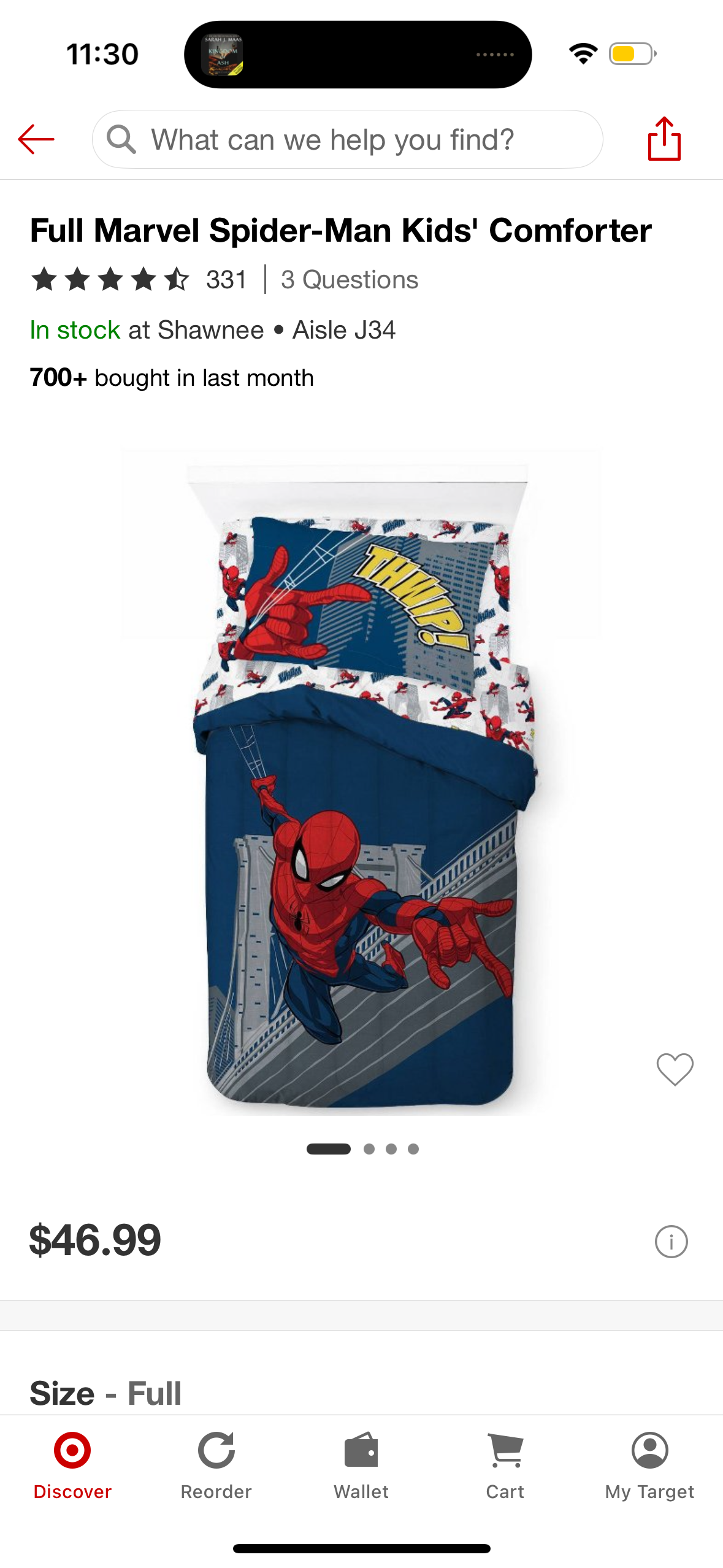 Full Marvel Spider-Man Kids' Comforter