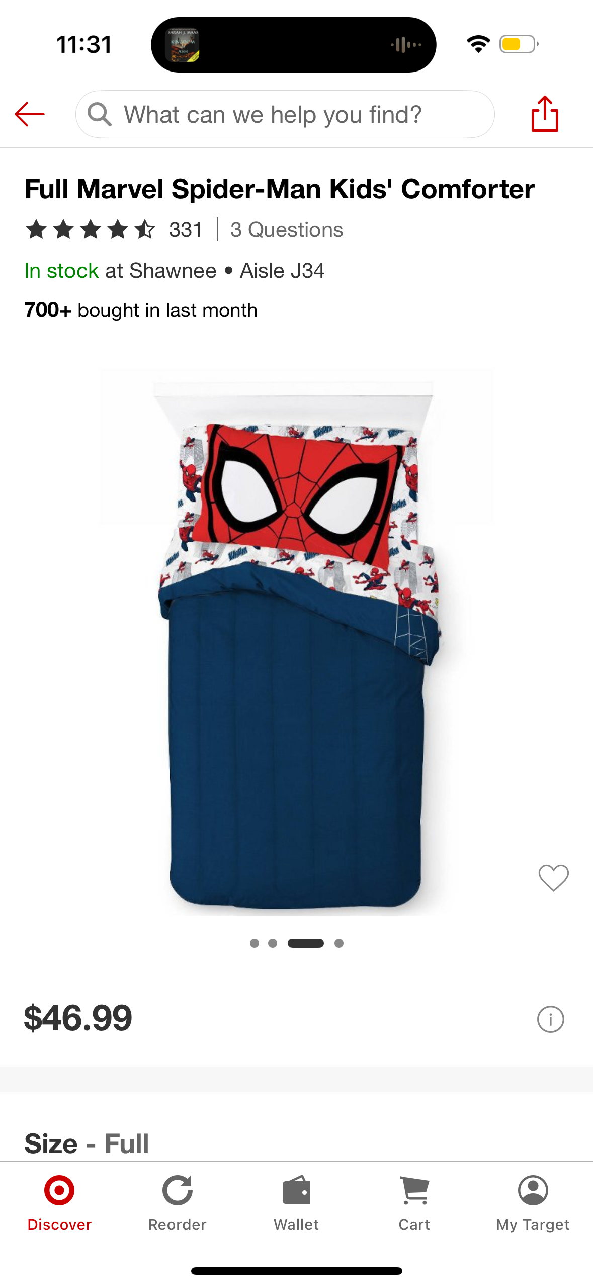 Full Marvel Spider-Man Kids' Comforter