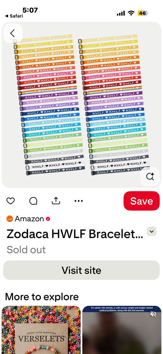 Zodaca HWLF Bracelets Bulk 52-Pack - Adjustable Polyester (10 x 0.6 In) - 26 Assorted Colors - He Would Love First & WWJD Inspirational Bracelets for Church Fundraisers & Sunday School