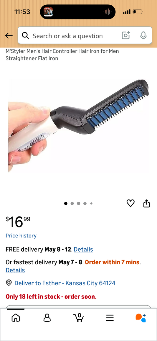 M'Styler Men's Hair Controller Hair Iron for Men Straightener Flat Iron