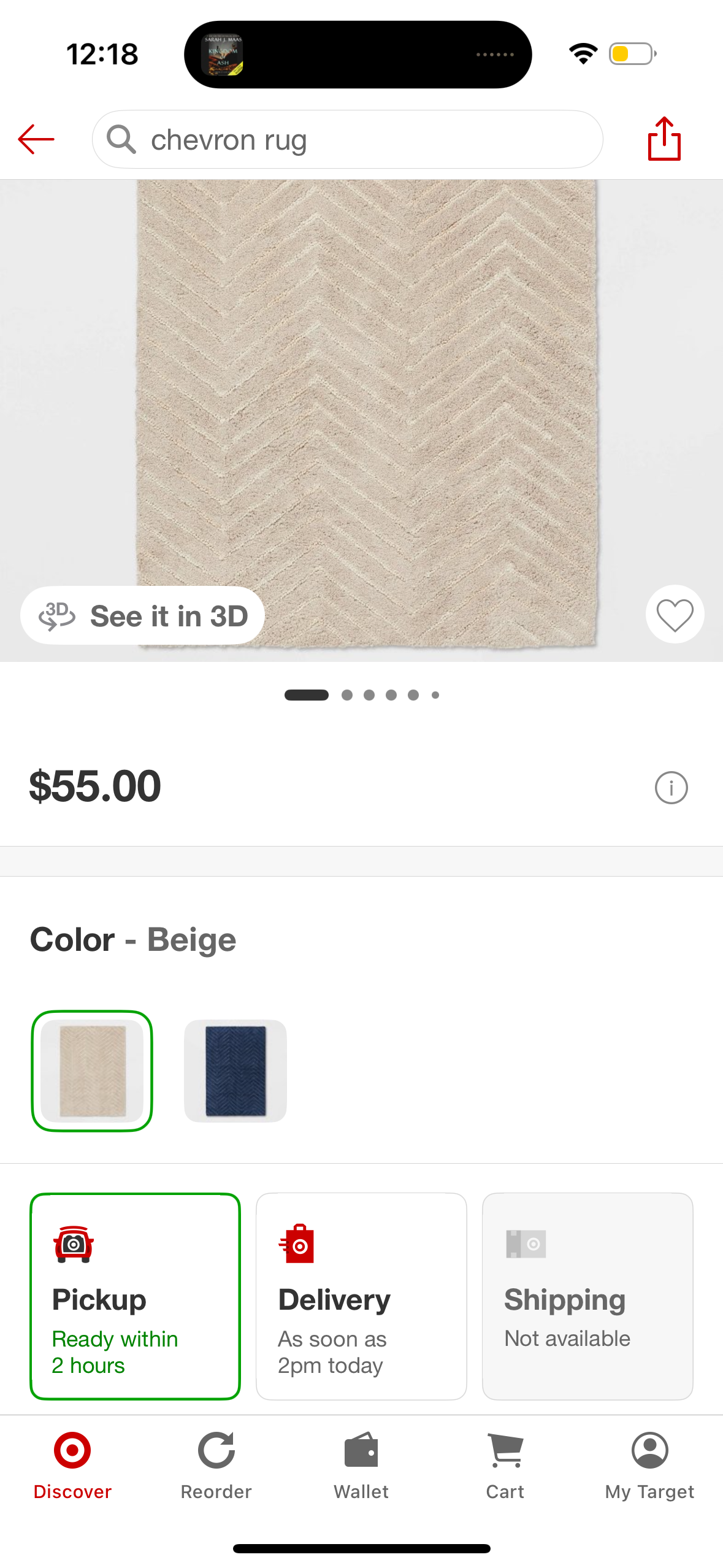 4'x5'6" Tufted Cotton Chevron Kids' Rug Beige - Pillowfort™