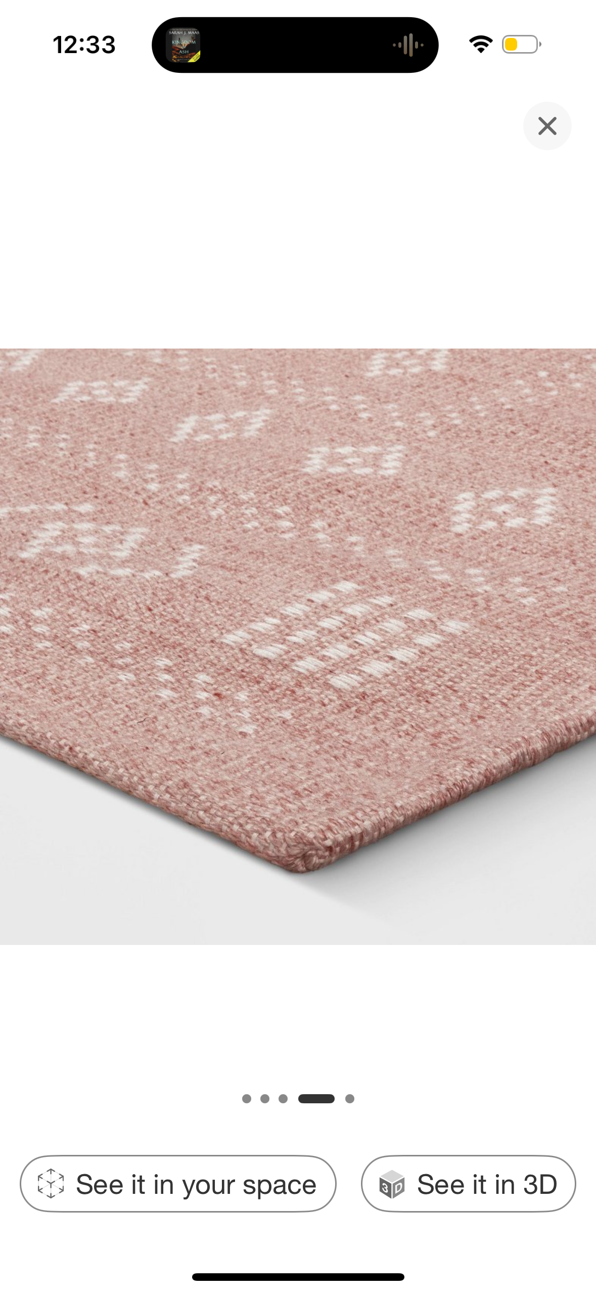 4'x5'6" Vintage Kids' Rug Pink - Pillowfort™: Geometric Pattern, Modern Style, Machine Made, Indoor Use